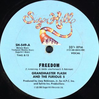 Grandmaster Flash And The Furious 5* ‎– Freedom  12"