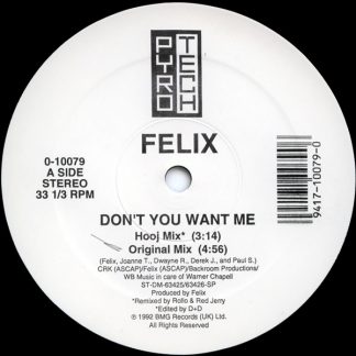 Felix ‎– Don't You Want Me   12"