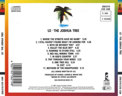 U2 ‎– The Joshua Tree   CD  album (nuevo) - Imagen 2