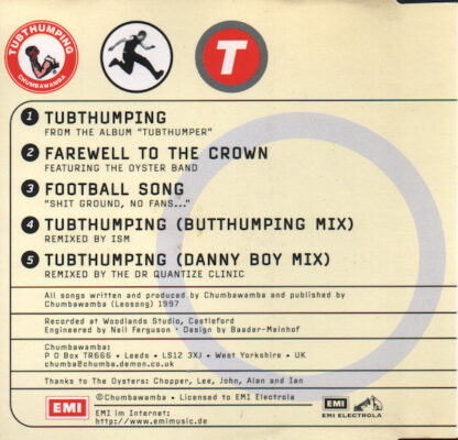 Chumbawamba ‎– Tubthumping    CD     maxi single - Imagen 2