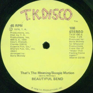 Beautiful Bend ‎– That's The Meaning/Boogie Motion / Make That Feeling Come Again!/Ah--Do It    12"