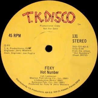 Foxy ‎– Hot Number / Call It Love / Give Me A Break     12"