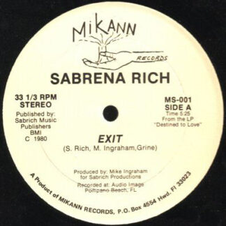 Sabrena Rich ‎– Exit     12"