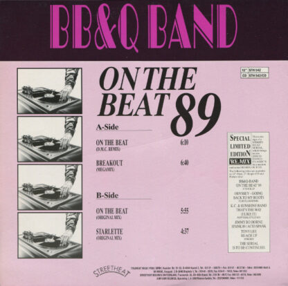 B.B. & Q. Band ‎– On The Beat 89 (Special Limited Edition Remix)     12" - Imagen 2