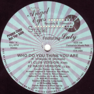 Stage IV Featuring Luly ‎– Who Do You Think You Are     12"