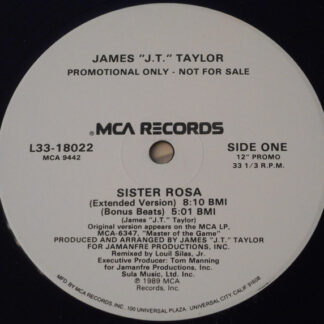James "J.T." Taylor ‎– Sister Rosa    12"