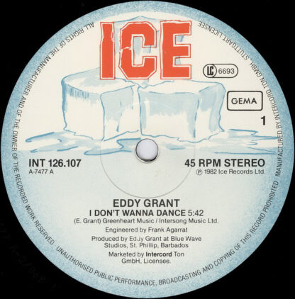 Eddy Grant ‎– I Don't Wanna Dance    12" - Imagen 2