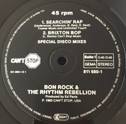 Bon Rock & The Rhythm Rebellion – Searchin' Rap    12"
