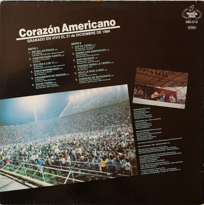 Mercedes Sosa / León Gieco / Milton Nascimento – Corazón Americano    2xLP    album doble  ( nuevo ) - Imagen 2