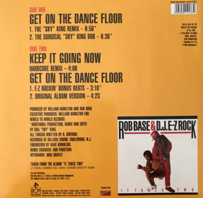 Rob Base & D.J.E-Z Rock – Get On The Dance Floor    12" - Imagen 2