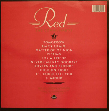 The Communards – Red    LP   album - Imagen 2