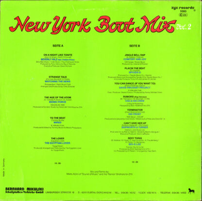 New York Boot Mix Vol. 2     LP   album  12" - Imagen 2