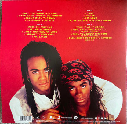 Milli Vanilli – The Best Of Milli Vanilli (35th Anniversary)    2xLP   Album doble  (nuevo) - Imagen 2