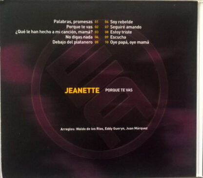 Jeanette  – Porque Te Vas  Banda de la pelicula  " Cria Cuervos "  LP Album ( nuevo ) - Imagen 2