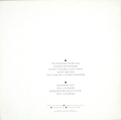 The Smiths – Meat Is Murder    LP  Album  ( nuevo ) - Imagen 2