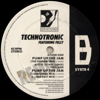 Technotronic Featuring Felly – Pump Up The Jam (Remix)    Vinilo, 12", 45 RPM, Single, Stereo    ( epoca )