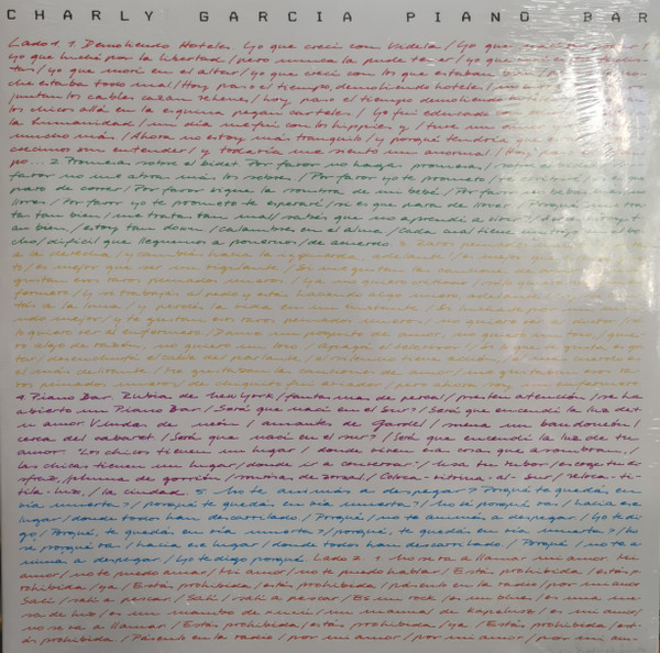 Charly Garcia – Piano Bar Vinilo, LP, Album, Reissue, Remastered, Gatefold ( nuevo )