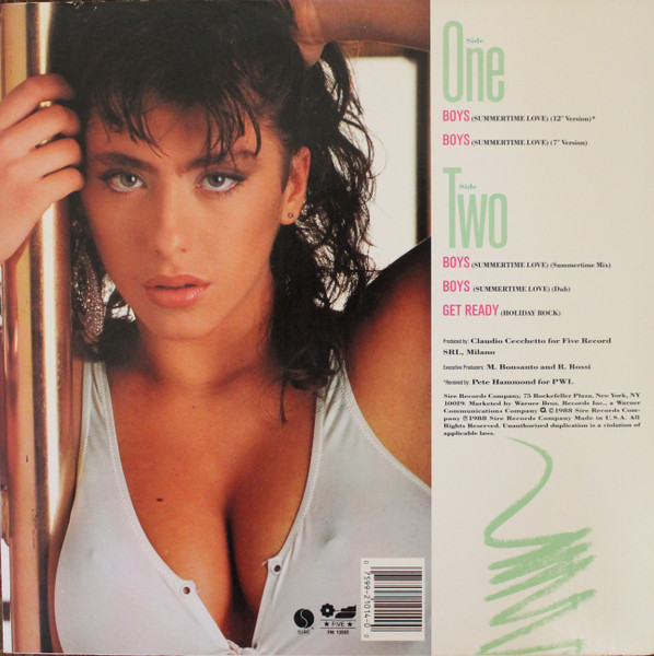 Sabrina – Boys (Summertime Love) Vinilo, 12", 33 ⅓ RPM, Maxi-Single ( epoca ) - Imagen 2