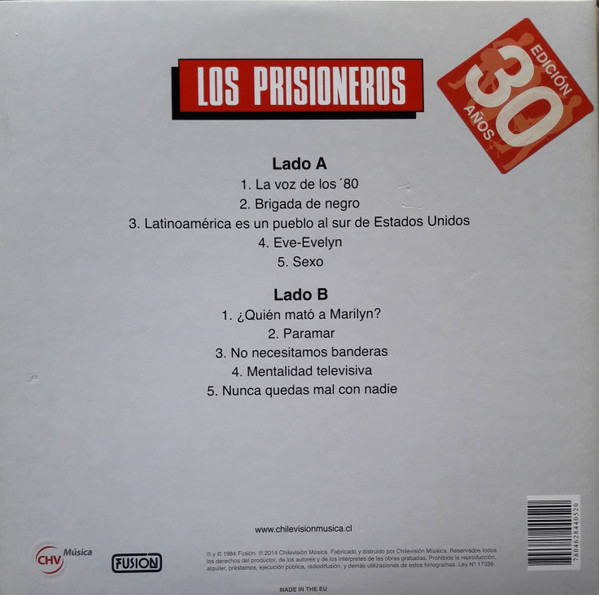Los Prisioneros – La Voz De Los '80 Vinilo, LP, Album, Remastered, Gatefold ( nuevo ) - Imagen 2