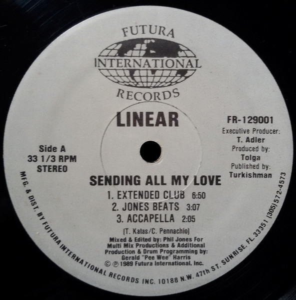 Linear – Sending All My Love Vinilo, 12", 33 ⅓ RPM ( epoca )