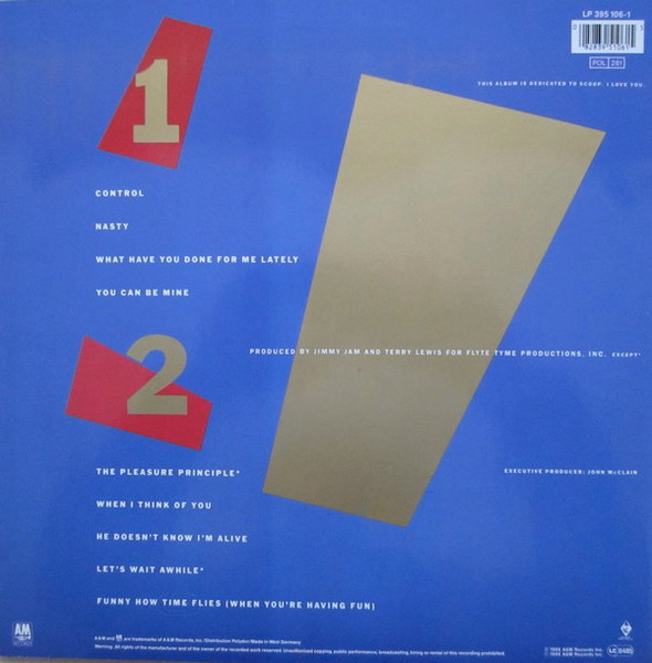 Janet Jackson – Control Vinilo, LP, Album, White Labels ( epoca ) - Imagen 2