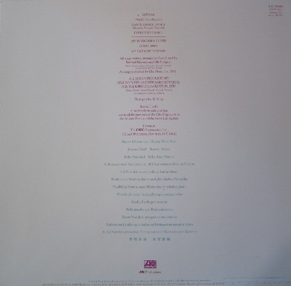 Chic = Chic's Greatest Hits Vinilo, LP, Compilation, Stereo ( epoca ) - Imagen 2