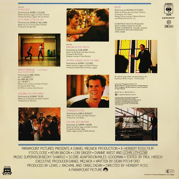 Footloose - Original Soundtrack Of The Paramount Motion Picture Vinilo, LP ( epoca ) - Imagen 2