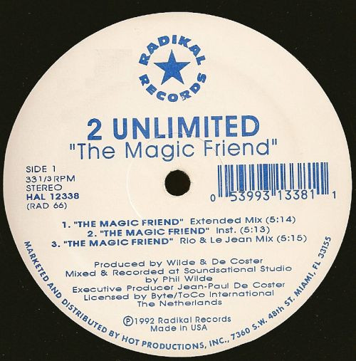 2 Unlimited – The Magic Friend Vinilo, 12", 33 ⅓ RPM, Stereo ( epoca )