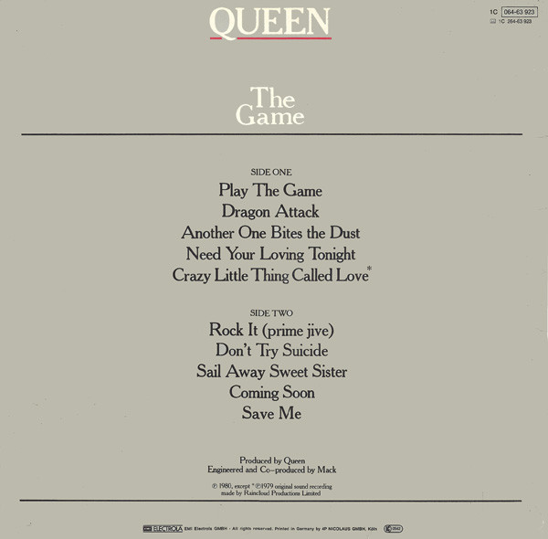 Queen – The Game Vinilo, LP, Album ( epoca ) - Imagen 2